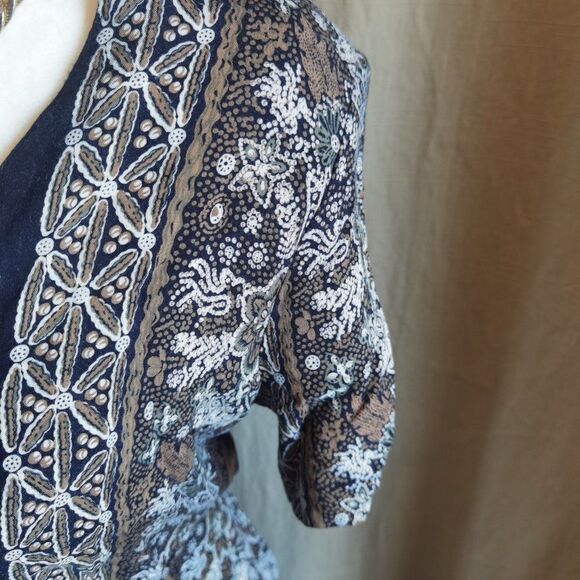 Vintage 90s printโRayonย Maxi Dress by East West Fashions Size 11 TieโBack - Picture 5 of 8